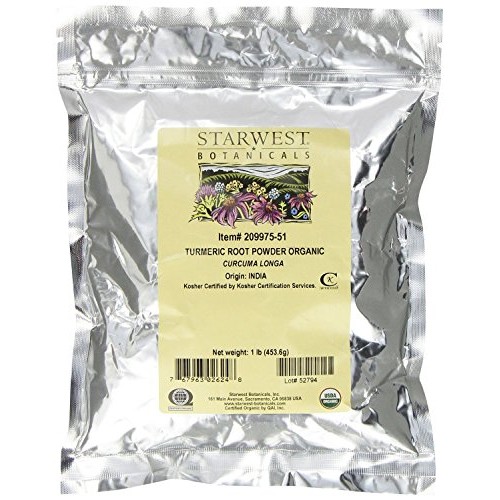 Starwest Botanicals Organic Turmeric Root Powder, 1 Pound Bulk