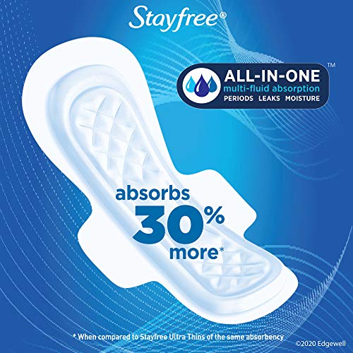 Stayfree Maxi Overnight Pads with Wings For Women, Reliable Protection and Ab...