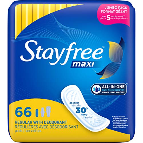 Stayfree Maxi Regular Pads For Women, Wingless, Reliable Protection and Absor...