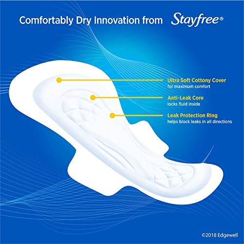 Stayfree Ultra Thin Overnight Pads with Wings, For Women, Reliable Protection...