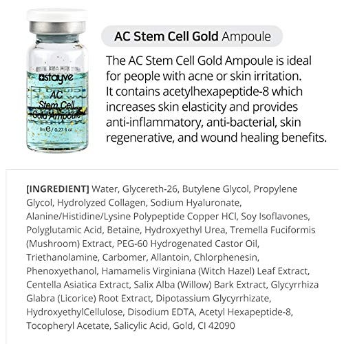 Stayve AC Steam Cell Gold Ampoules Bundled with 2 Packs of Herblandia Oil Abs...
