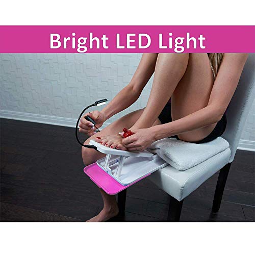 Stedi Pedi Pro Professional Home Pedicure Kit with Lit Magnifier, Drying Fan,...
