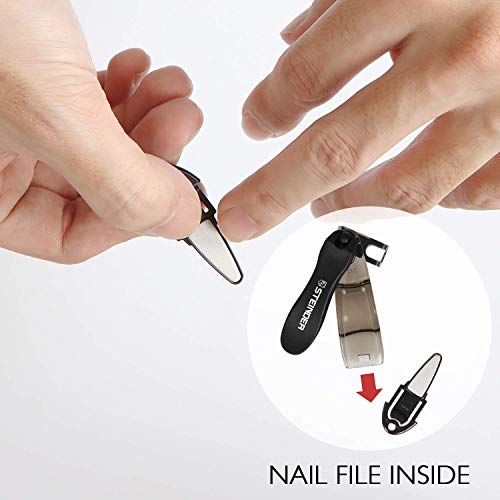 Nail Clippers Toenail Clipper Set STEINDER Easy Grip 360 Rotary fingernail Cl...