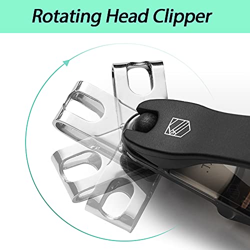 Nail Clippers Toenail Clipper Set STEINDER Easy Grip 360 Rotary fingernail Cl...