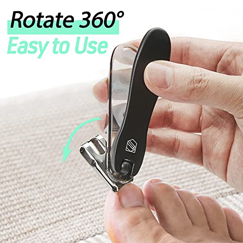 Nail Clippers Toenail Clipper Set STEINDER Easy Grip 360 Rotary fingernail Cl...