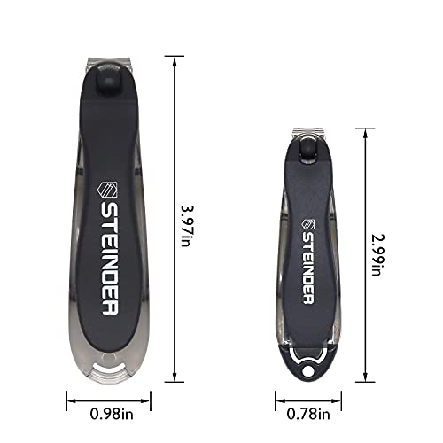 Nail Clippers Toenail Clipper Set STEINDER Easy Grip 360 Rotary fingernail Cl...