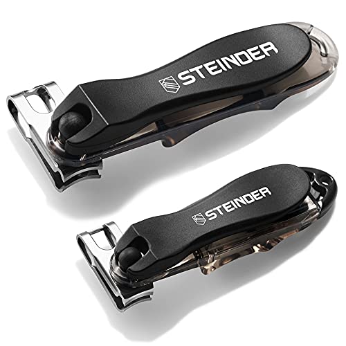 Nail Clippers Toenail Clipper Set STEINDER Easy Grip 360 Rotary fingernail Cl...