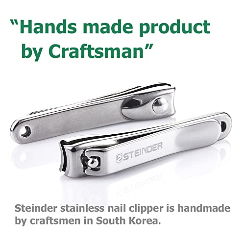 Steinder Fingernail Clippers Premium Nail Clippers Metal Clipper Built-in Cat...
