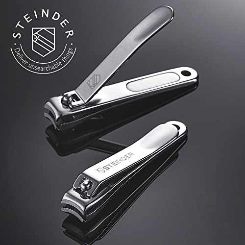 Steinder Fingernail Clippers Premium Nail Clippers Metal Clipper Built-in Cat...