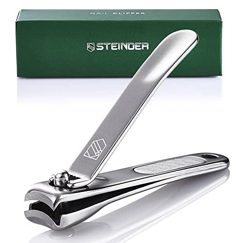 Steinder Fingernail Clippers Premium Nail Clippers Metal Clipper Built-in Cat...