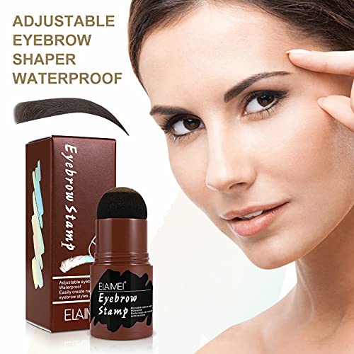 Eyebrow Stamp Stencil Kit, Professional Waterproof Adjustable Long Lasting Bu...