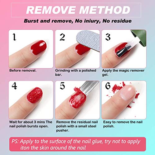 Magic Soak-Off Gel Nail Polish Remover Professional Remover Nail Polish Delet...