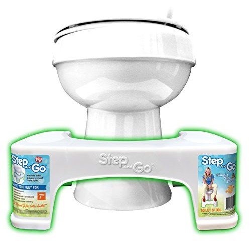 Step and Go LLC Toilet Stool 7” New - Proper Toilet Posture for Better and He...