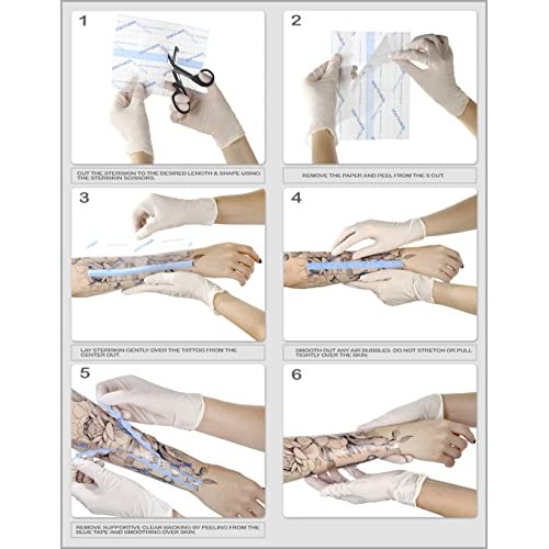 Tattoo Bandage Aftercare Healing Wrap, 6”x 40”, Transparent Sanitary Film Fle...