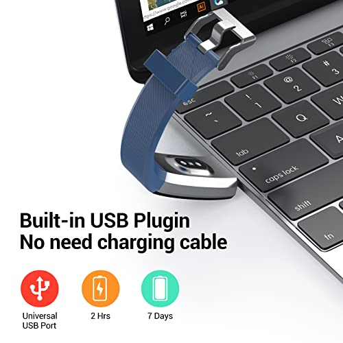 Stiive Fitness Tracker with Heart Rate Monitor, Waterproof Activity and Step ...