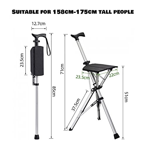 STMDCG TA-DA Foldable Lightweight Canes Chair Mountaineering Walking Outdoors...