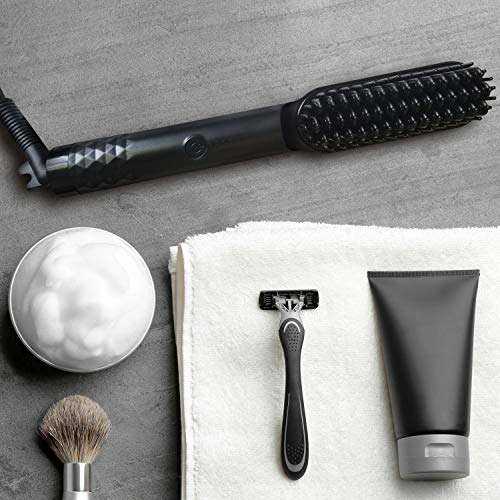 Beard Straightener Brush w/Free Beard Balm & Comb, Premium Hair Straightening...