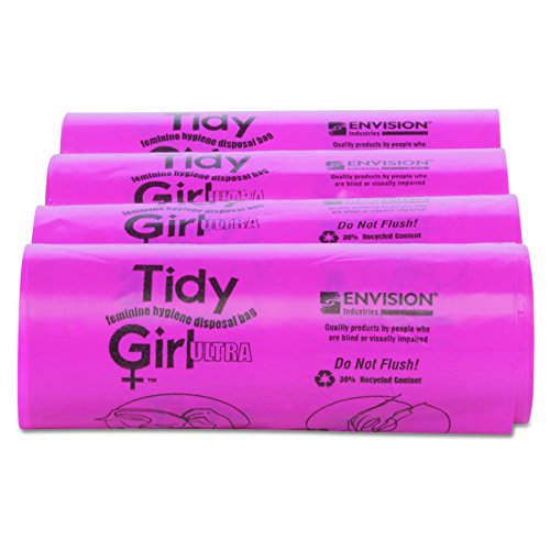 Tidy Girl TGUF Tidy Girl Feminine Hygiene Sanitary Disposal Bags, 150 per Rol...