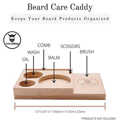 Beard Caddy Organizer for Grooming Products - Men's Bathroom Organizer Displa...