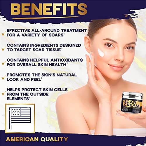 Potent Scar Removal Cream for Acne Scars, Surgery, Cuts, Burns - Stretch Mark...