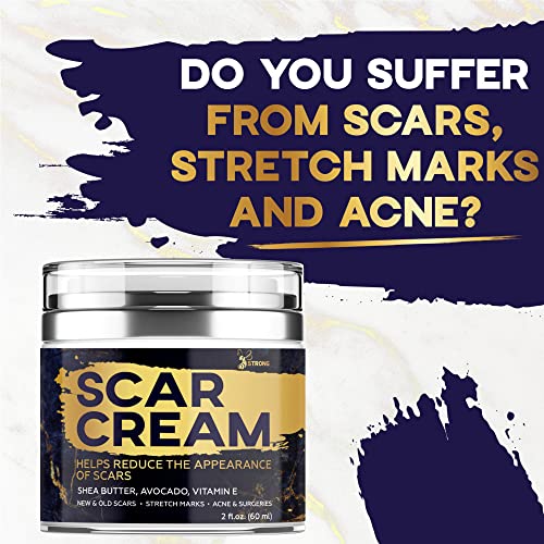 Potent Scar Removal Cream for Acne Scars, Surgery, Cuts, Burns - Stretch Mark...