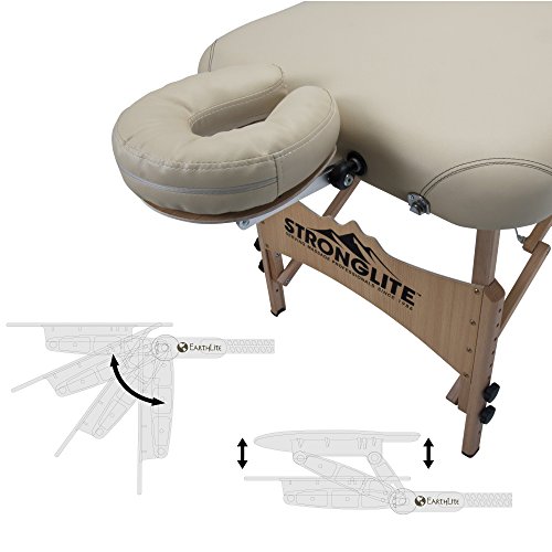 STRONGLITE Portable Massage Table Olympia - Double Knobs, Package w/ Adjustab...