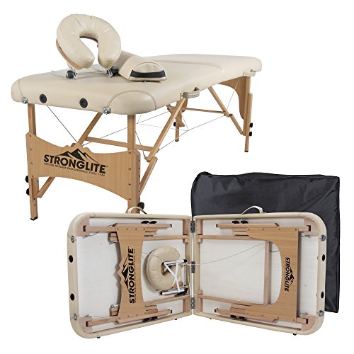 STRONGLITE Portable Massage Table Olympia - Double Knobs, Package w/ Adjustab...