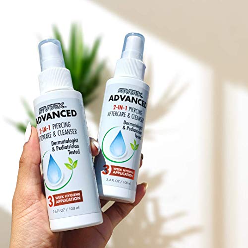 Studex Advanced Piercing Aftercare & Cleanser 3.4oz | Hypochlorous Acid Solut...