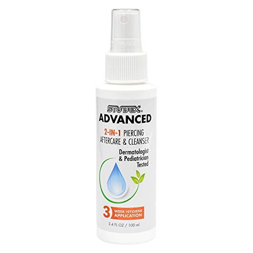Studex Advanced Piercing Aftercare & Cleanser 3.4oz | Hypochlorous Acid Solut...
