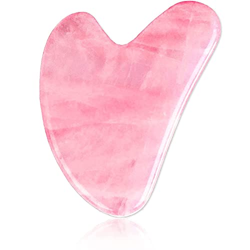 Gua Sha Massage Tool, Real Jade Rose Quartz Gua Sha Stone, Natural Jade Face ...