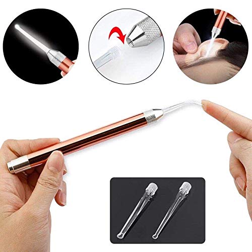 2 Pack Ear Wax Removal Tools with Light - Earpick Cleaning Kit for Humans, Ea...