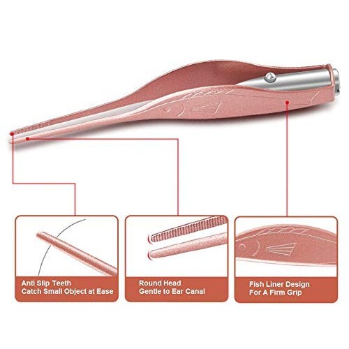 2 Pack Ear Wax Removal Tools with Light - Earpick Cleaning Kit for Humans, Ea...