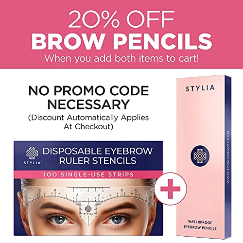 Disposable Eyebrow Ruler Stencils - Transparent Mapping Stickers for Microbla...