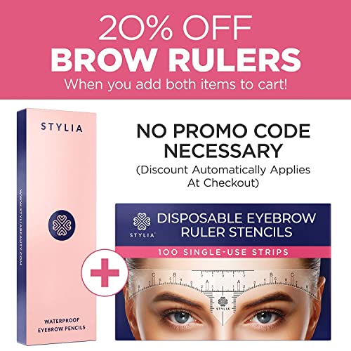 Microblading Supplies Waterproof Eyebrow Pencil - 12 Piece Brown Brow Mapping...