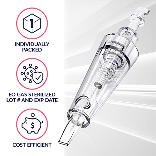 Stylia 20PC Permanent Makeup PMU Cartridges for Microshading, Lip Lining, Det...