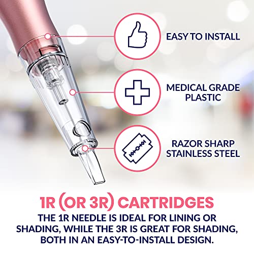 Stylia 20PC Permanent Makeup PMU Cartridges for Microshading, Lip Lining, Det...