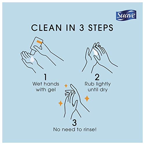 Suave Hand Sanitizer Alcohol Based Kills 99.9% of Germs 10 Fl Oz (Pack of 6)