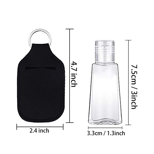 SUBANG 20 Pieces Empty Travel Size Bottle and Keychain Holders Set Include 10...