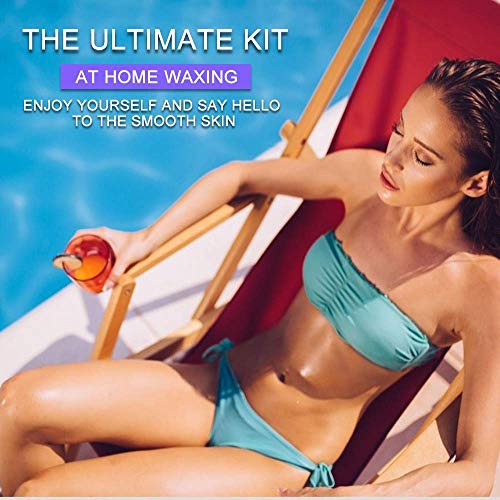 110V Double Depilatory Wax Warmer Waxing Kit for Women Men Coarse Hair Remova...