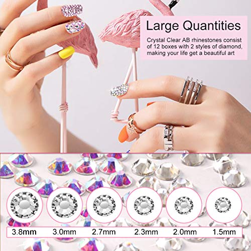 Crystals AB Nail Art Rhinestones Decorations Nail Stones for Nail Art Supplie...