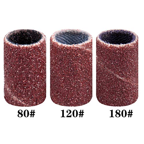 Subay Professional Nail Art Drill Bits Set 6PCS 3/32inch, Sanding Bands 300PC...