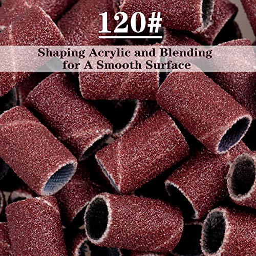 Subay Professional Nail Art Drill Bits Set 6PCS 3/32inch, Sanding Bands 300PC...