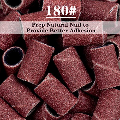 Subay Professional Nail Art Drill Bits Set 6PCS 3/32inch, Sanding Bands 300PC...