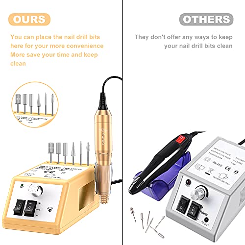 Subay Professional Nail Drill Machine for Acrylic Nails, Gel Nails, 20000RPM ...