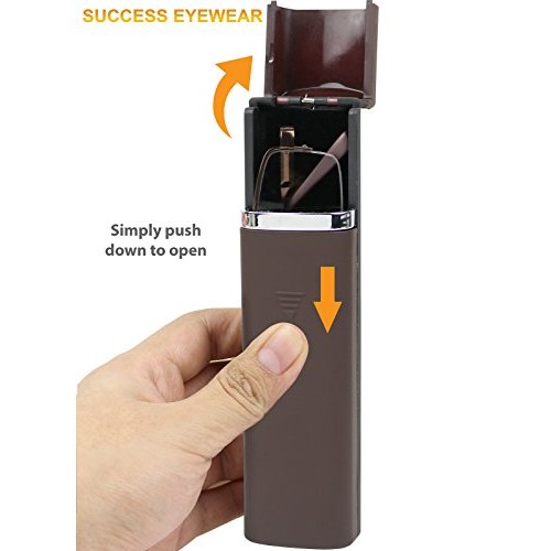 Reading Glasses 2 Pair Black and Brown with Cases Ultra Thin Lightweight Spri...