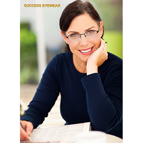 Reading Glasses 2 Pair Black and Brown with Cases Ultra Thin Lightweight Spri...