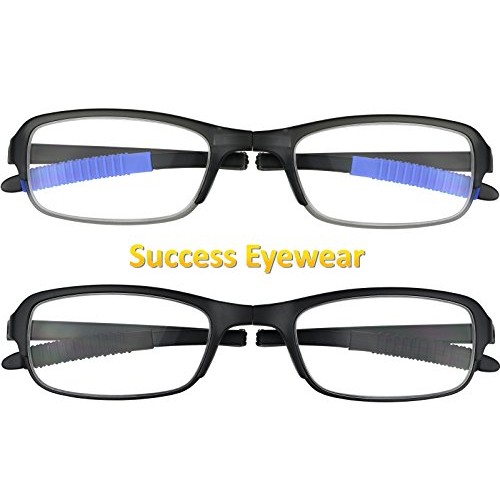 Reading Glasses 2 Pair Fashion Folding Readers with Cases Unisex Glasses for ...