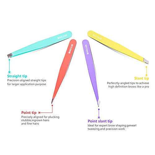 Tweezers Set - SUCOOR Professional Stainless Steel Tweezers, Best Precision T...