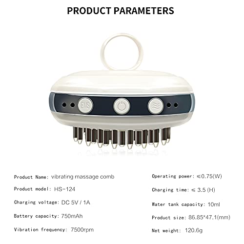 Electric Scalp Massage Comb , Cordless Scalp Hair Massager, Portable Handheld...