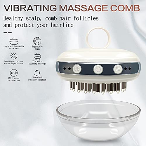 Electric Scalp Massage Comb , Cordless Scalp Hair Massager, Portable Handheld...